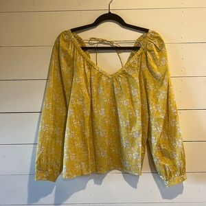 NWT Liberty J.Crew Yellow and White Floral Blouse